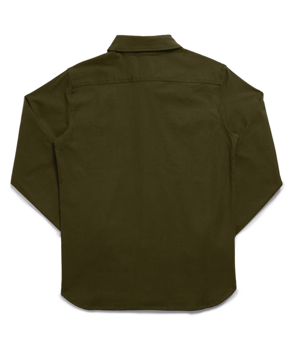 Dave's New York Everyday Canvas Long Sleeve Shirt - Olive