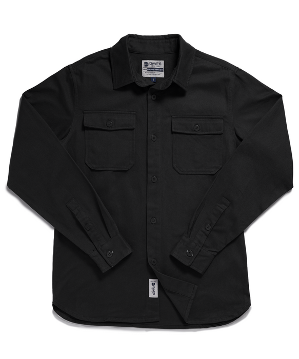Dave's New York Everyday Flannel Long Sleeve Shirt - Black