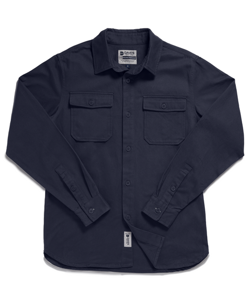 Dave's New York Everyday Flannel Long Sleeve Shirt - Navy