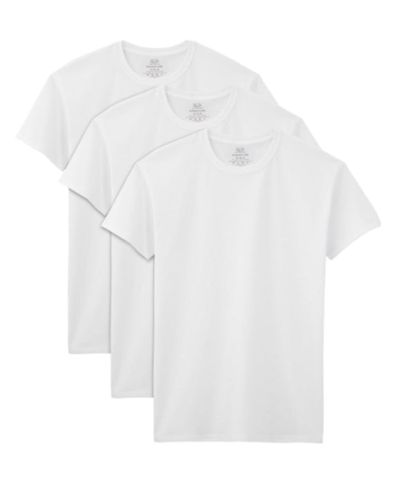 Vintage Fruit Of The Loom 100% Cotton White Crew Neck T-Shirt – 3-Pack, Size Large, Y2K Era