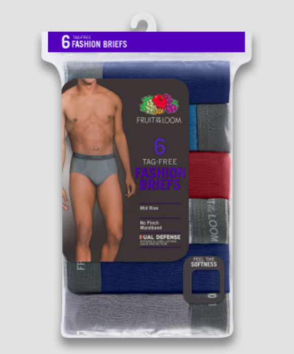 Men's Stripe and Solid Fashion Briefs, Fruit of the Loom