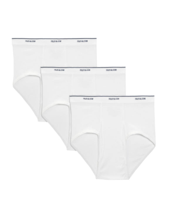 Fruit of the Loom Men's Classic Cotton Briefs - 3-pack, White at Dave's New York