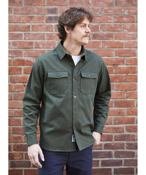 Dave's New York Everyday Flannel Long Sleeve Shirt - Olive