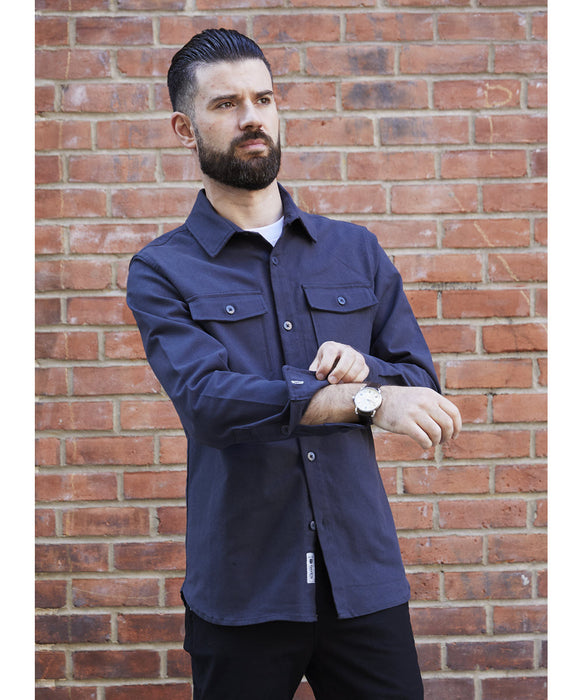 Dave's New York Everyday Canvas Long Sleeve Shirt - Grey