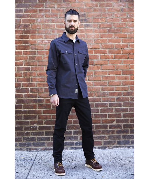 Dave's New York Everyday Canvas Long Sleeve Shirt - Grey