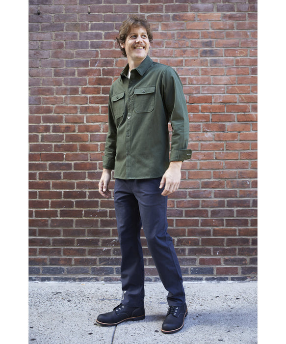 Dave's New York Everyday Flannel Long Sleeve Shirt - Olive