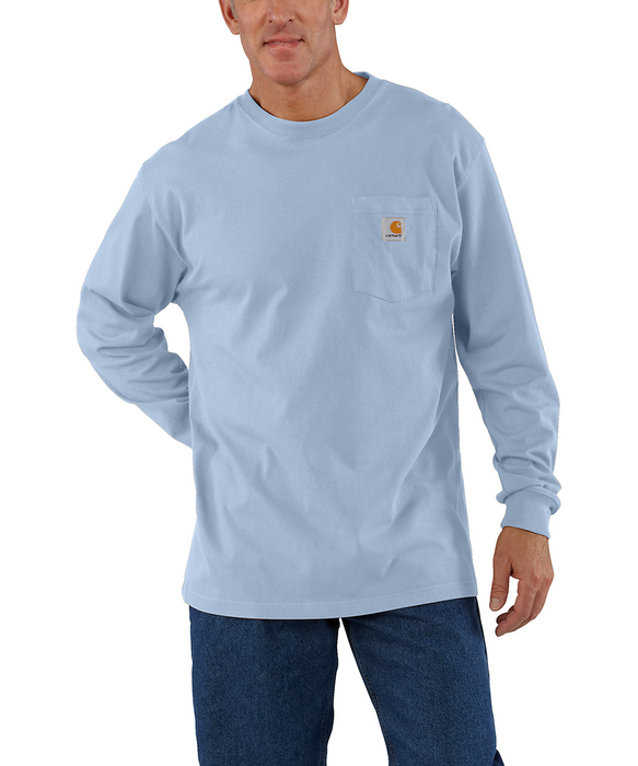 Carhartt K126 Long Sleeve Workwear T-Shirt - Fog Blue at Dave's New York
