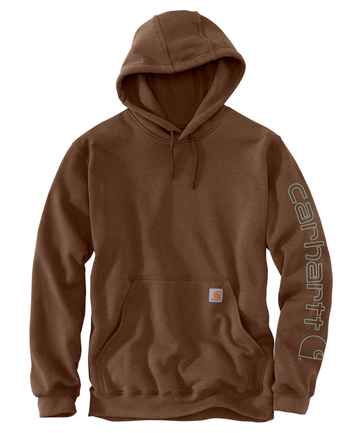 Carhartt Midweight Logo Hooded Sweatshirt - Mocha Heather at Dave's New York