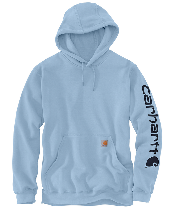 Carhartt Midweight Logo Hooded Sweatshirt Fog Blue