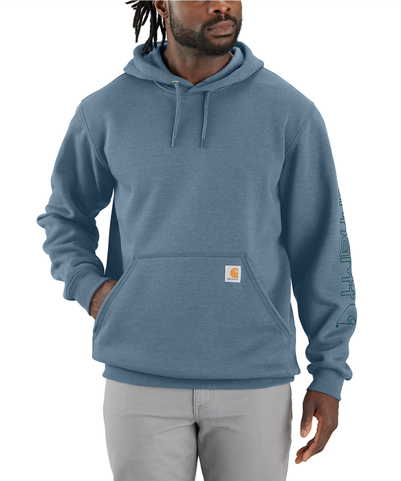 Carhartt Midweight Logo Hooded Sweatshirt Thundercloud Heather