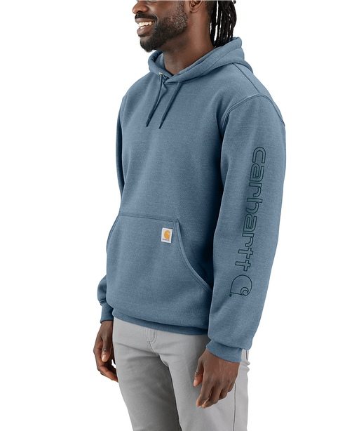 Carhartt Midweight Logo Hooded Sweatshirt - Thundercloud Heather at Dave's New York