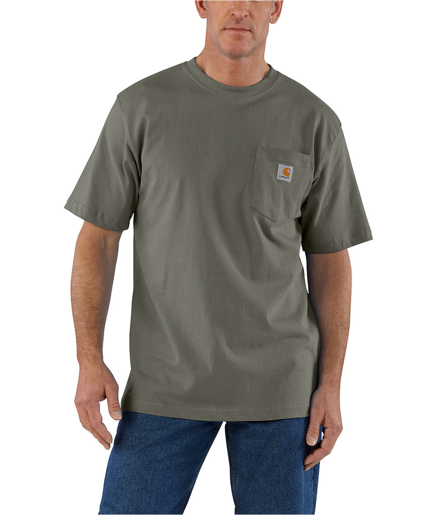 Carhartt Men's K87 Workwear Pocket T-Shirt - Dusty Olive — Dave's