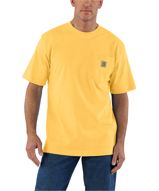 Carhartt K87 Workwear Pocket T-Shirt - Vivid Yellow Heather at Dave's New York