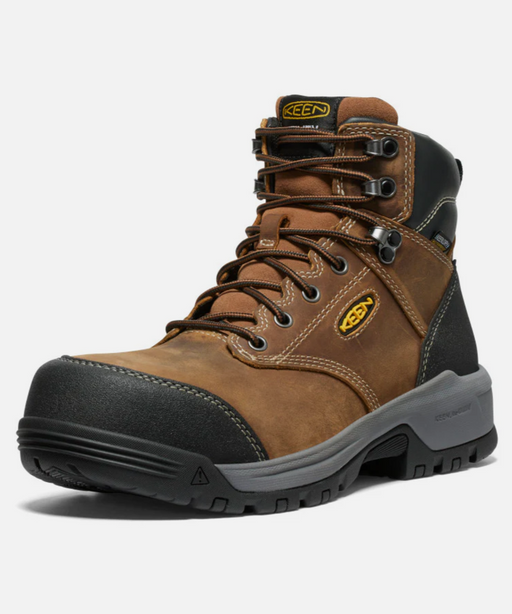 Keen Footwear Evanston Waterproof Carbon Fiber Toe Work Boots - Bison/Black at Dave's New York