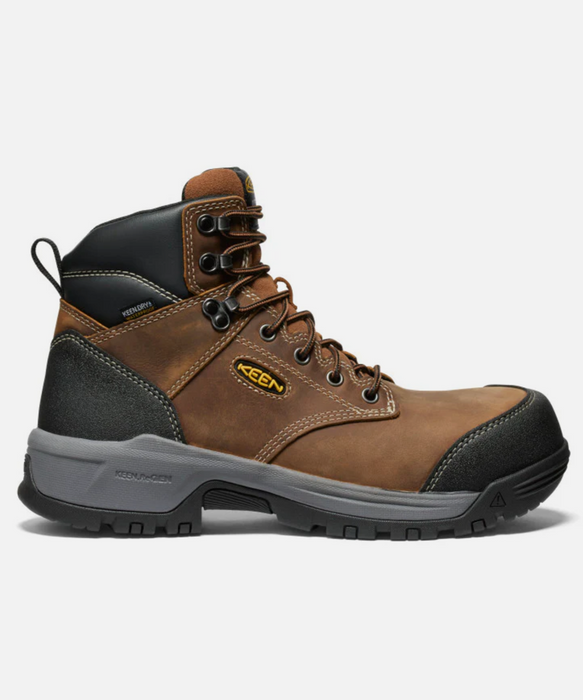 Keen Footwear Evanston Waterproof Carbon Fiber Toe Work Boots - Bison/Black at Dave's New York