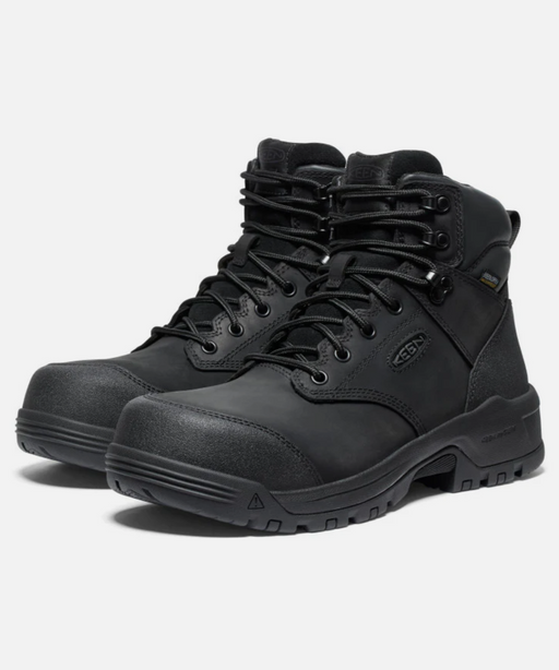 Keen Footwear Evanston Waterproof Carbon Fiber Toe Work Boots - Black at Dave's New York