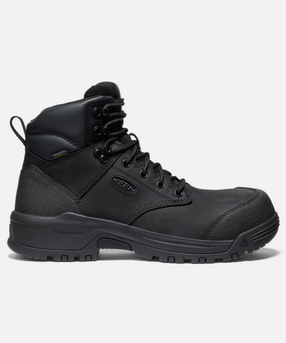 Keen Footwear Evanston Waterproof Carbon Fiber Toe Work Boots - Black at Dave's New York