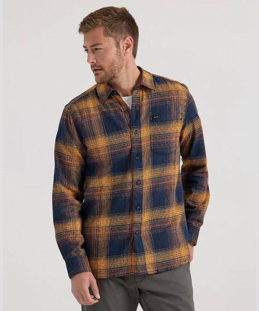 Lee Men's Extreme Motion Plaid Flannel Shirt - Navy Squash at Dave's New York