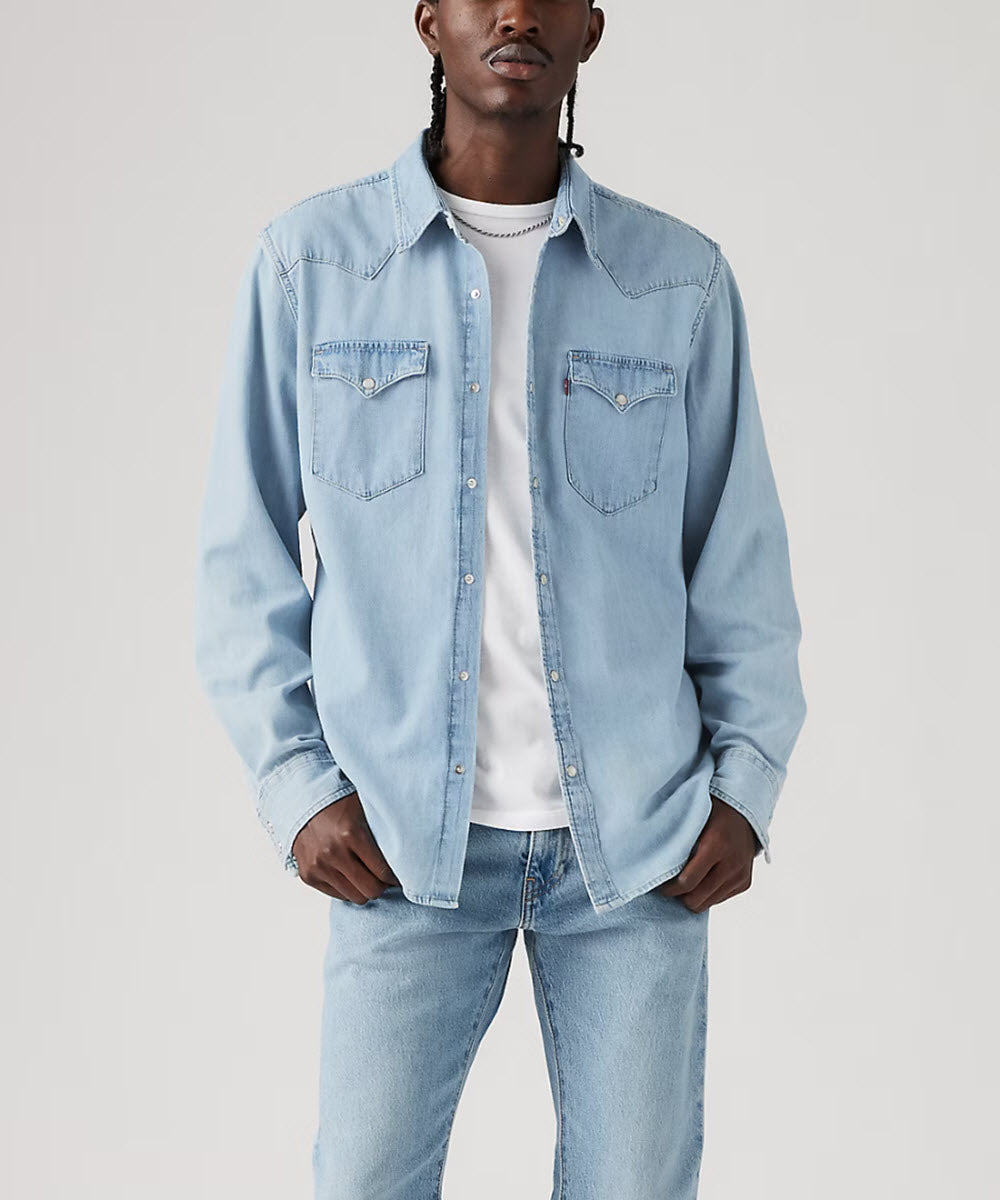Levi's Men's Classic Standard Denim Western Shirt - Franklin Stone