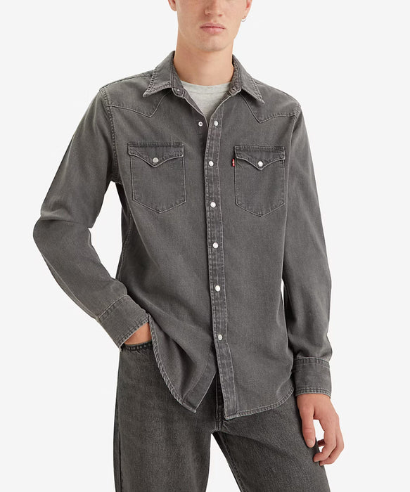 Levi's Men's Classic Standard Denim Western Shirt - Grey Fade at Dave's New York