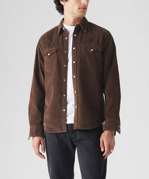 Levi's Men's Classic Standard Denim Western Shirt - Coffee Brown at Dave's New York