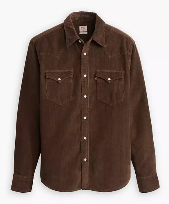 Levi's Men's Classic Standard Denim Western Shirt - Coffee Brown at Dave's New York