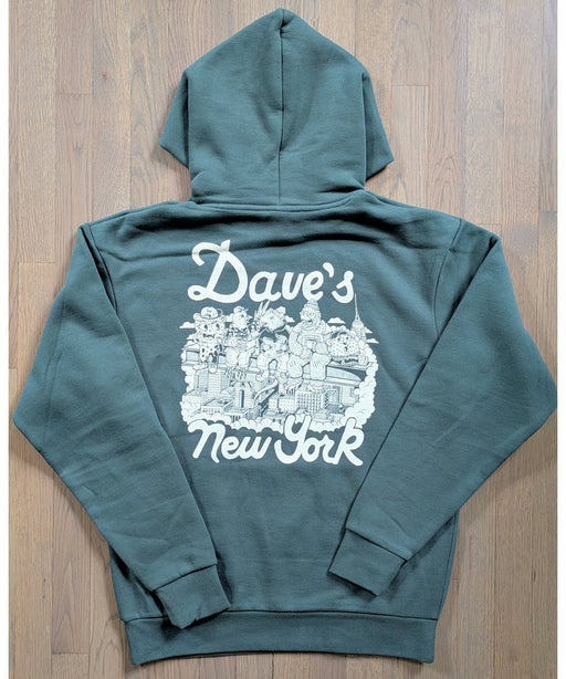 Dave's New York X Henbo Henning Collab "Lunch Break" Hoodie - Alpine Green