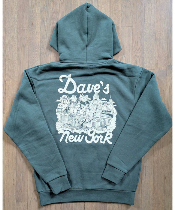 Dave's New York X Henbo Henning Collab "Lunch Break" Hoodie - Alpine Green