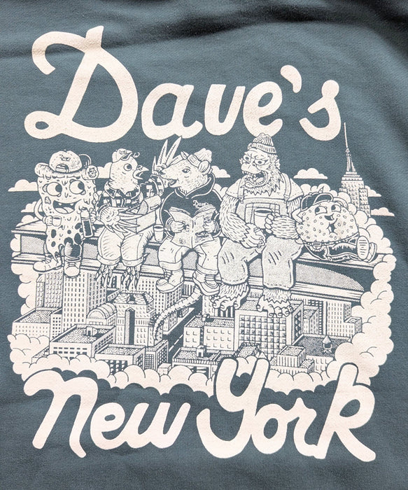 Dave's New York X Henbo Henning Collab "Lunch Break" Hoodie - Alpine Green