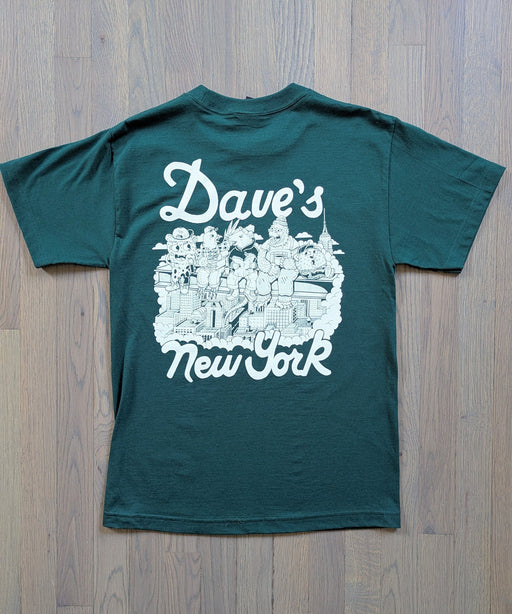Dave's New York X Henbo Henning Collab "Lunch Break" T-shirt - Forest Green