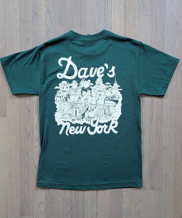 Dave's New York X Henbo Henning Collab "Lunch Break" T-shirt - Forest Green