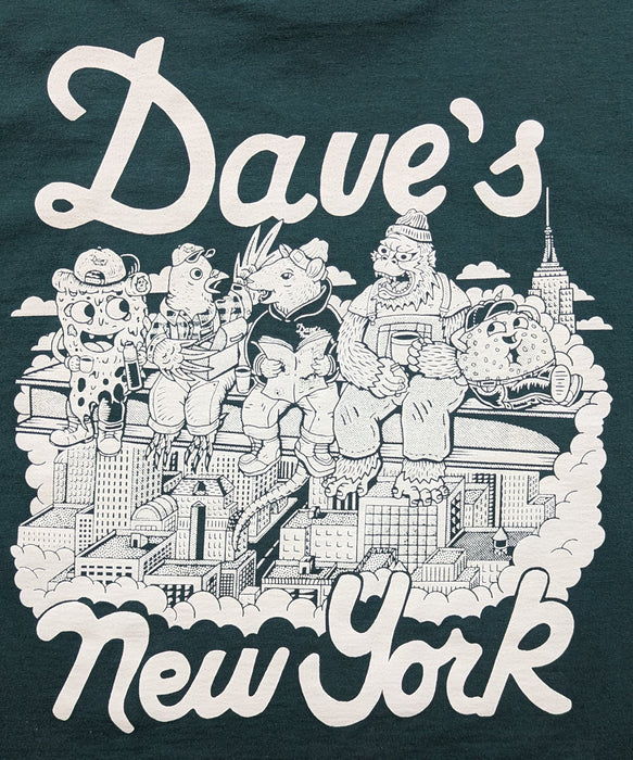 Dave's New York X Henbo Henning Collab "Lunch Break" T-shirt - Forest Green