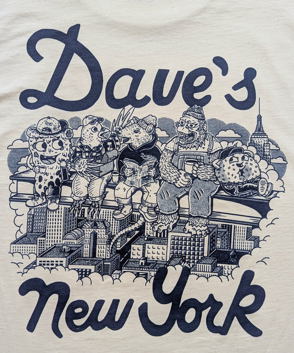Dave's New York X Henbo Henning Collab "Lunch Break" T-shirt - Natural