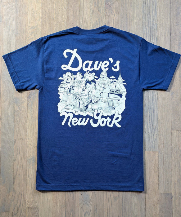 Dave's New York X Henbo Henning Collab "Lunch Break" T-shirt - Navy