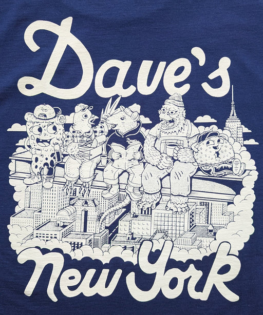 Dave's New York X Henbo Henning Collab "Lunch Break" T-shirt - Navy