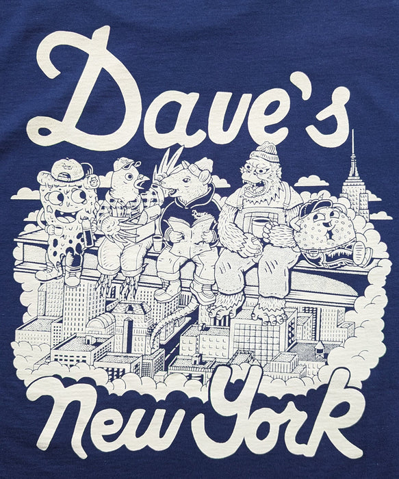 Dave's New York X Henbo Henning Collab "Lunch Break" T-shirt - Navy