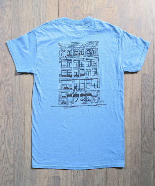 Plaza Athletics x Dave's New York "Storefront" T-shirt - Stone Blue
