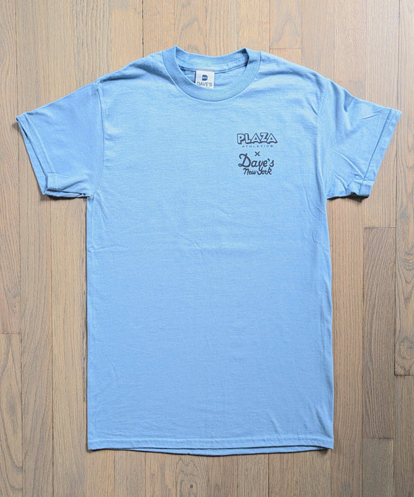 Plaza Athletics x Dave's New York "Storefront" T-shirt - Stone Blue