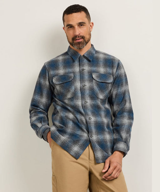 Pendleton Men's Wool Board Shirt - Charcoal/Navy Ombre at Dave's New York