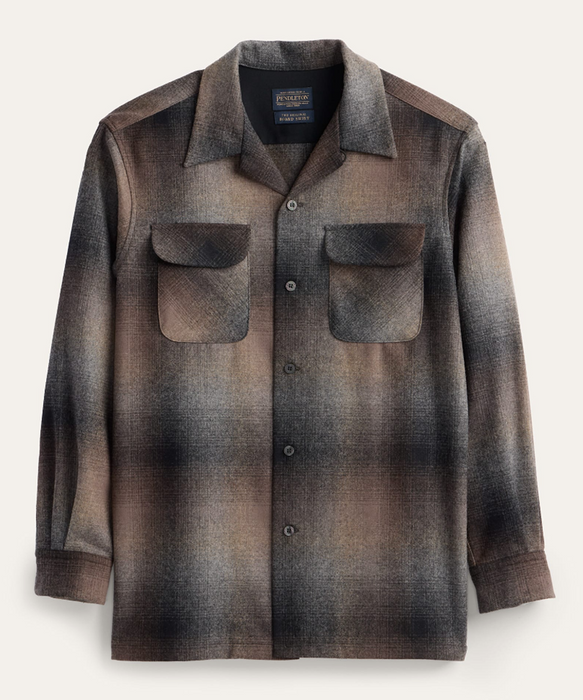 Pendleton Men's Wool Board Shirt - Brown/Charcoal Ombre at Dave's New York