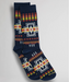 Pendleton Harding Merino Wool Blend Crew Socks - Navy at Dave's New York