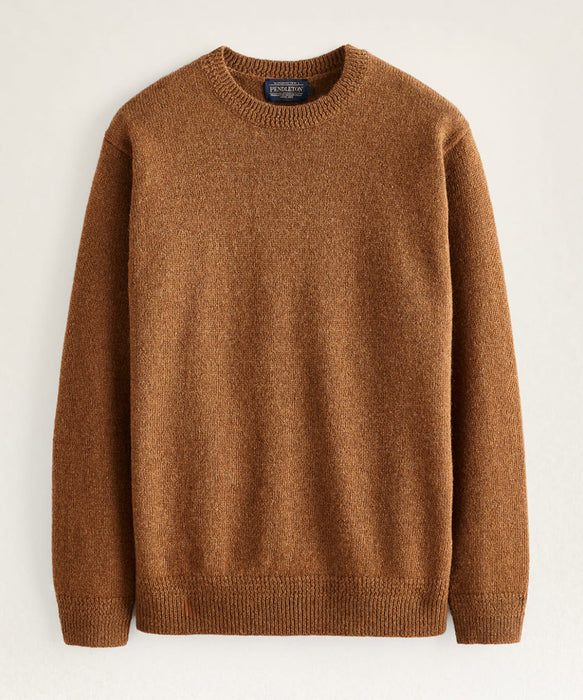 Pendleton Men's Shetland Sweater - Carmel Heather at Dave's New York