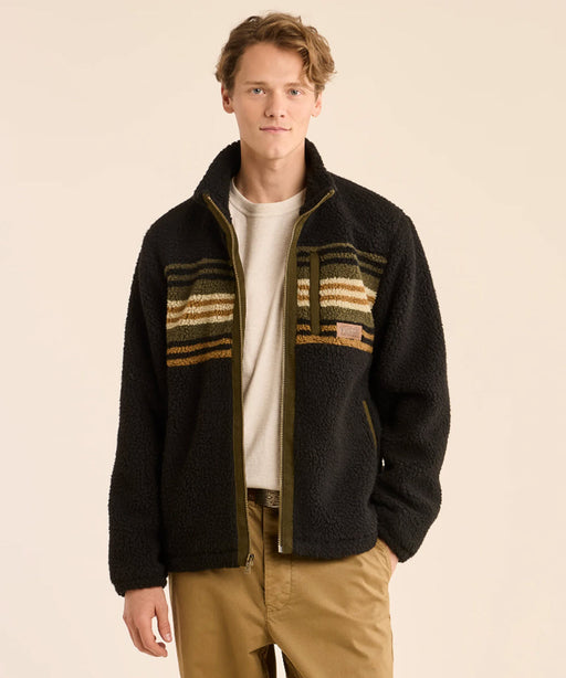 Pendleton Men's Tahuya Berber Fleece Jacket - Olive Bronze Stripe at Dave's New York