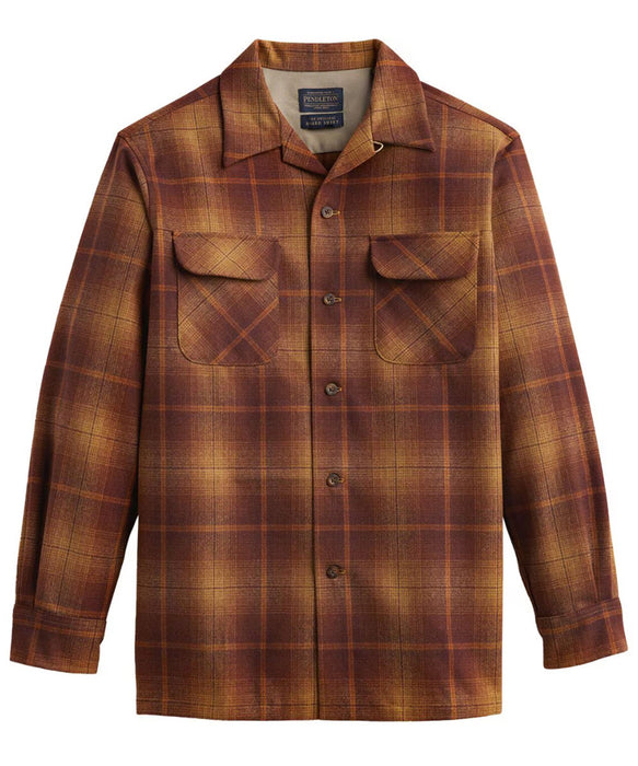 Pendleton Men's Board Wool Shirt - Gold/Rust Ombre at Dave's New York