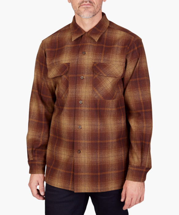 Pendleton Men's Board Wool Shirt - Gold/Rust Ombre at Dave's New York