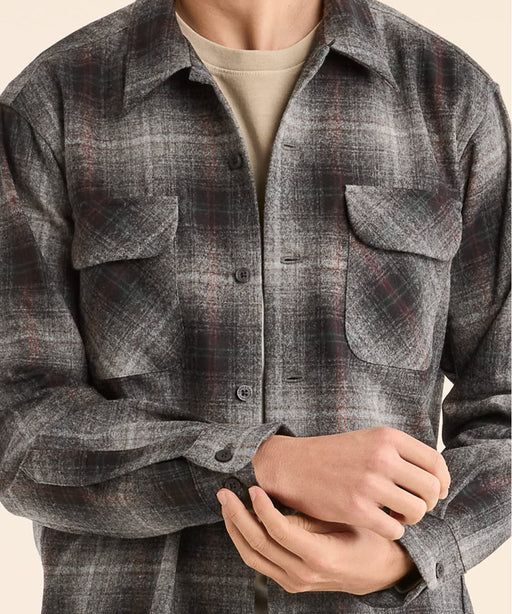 Pendleton Men's Board Wool Shirt - Grey Mix Multi Plaid at Dave's New York