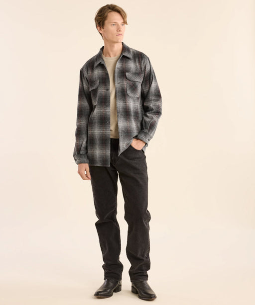 Pendleton Men's Board Wool Shirt - Grey Mix Multi Plaid at Dave's New York