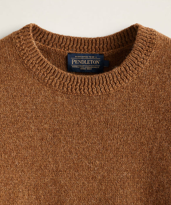 Pendleton Men's Shetland Sweater - Carmel Heather at Dave's New York