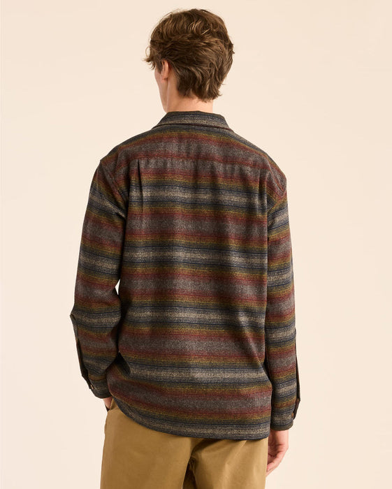 Pendleton Men's Board Wool Shirt - Brown Multi Ombre Stripe at Dave's New York