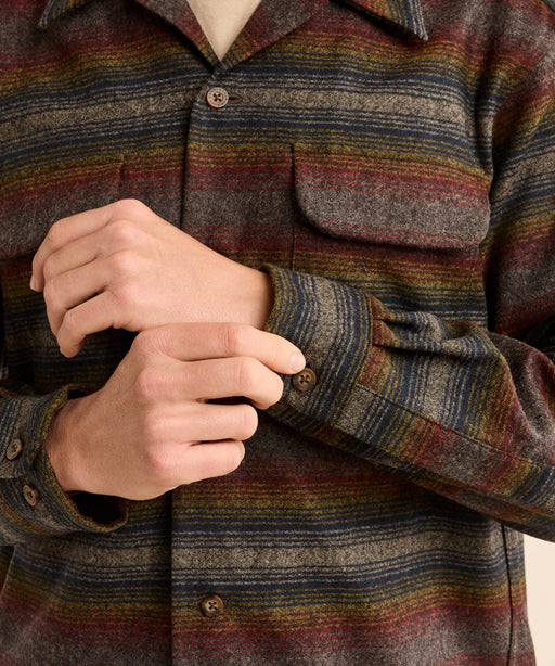 Pendleton Men's Board Wool Shirt - Brown Multi Ombre Stripe at Dave's New York